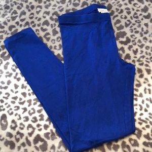 Forever 21 Basic Leggings in Blue Size Medium